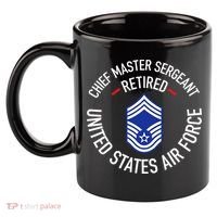 Chief Master Sergeant Retired Retirement 11oz C Handle Ceramic Mug thumb 2