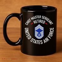 Chief Master Sergeant Retired Retirement 11oz C Handle Ceramic Mug thumb 4