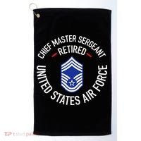 Chief Master Sergeant Retired Retirement Golf Towel thumb 0