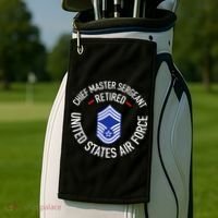 Chief Master Sergeant Retired Retirement Golf Towel thumb 2