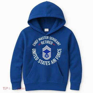 Chief Master Sergeant Retired Retirement Kids Hoodie