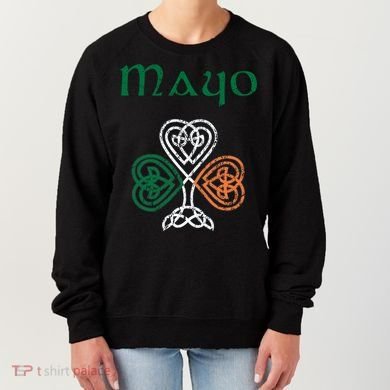 County Mayo Shamrock Ireland Flag Craic And Ceol Gift Women's Sweatshirt