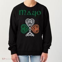 County Mayo Shamrock Ireland Flag Craic And Ceol Gift Women's Sweatshirt thumb 0