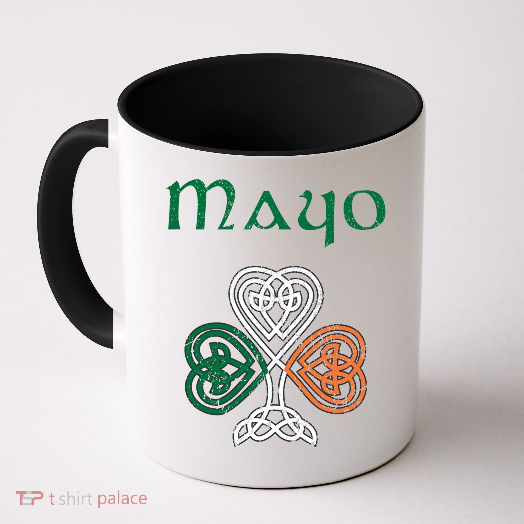 County Mayo Shamrock Ireland Flag Craic And Ceol Gift Coffee Mug