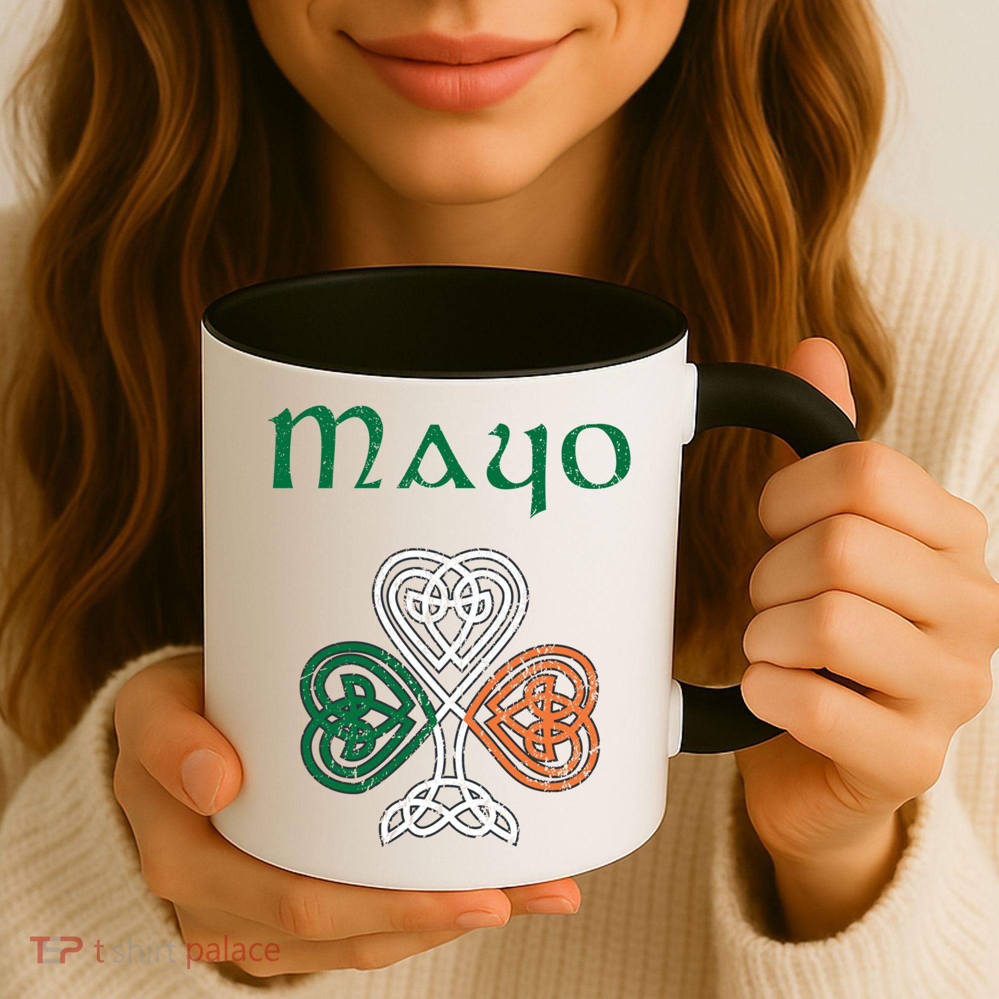 County Mayo Shamrock Ireland Flag Craic And Ceol Gift Coffee Mug