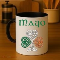 County Mayo Shamrock Ireland Flag Craic And Ceol Gift Coffee Mug thumb 4