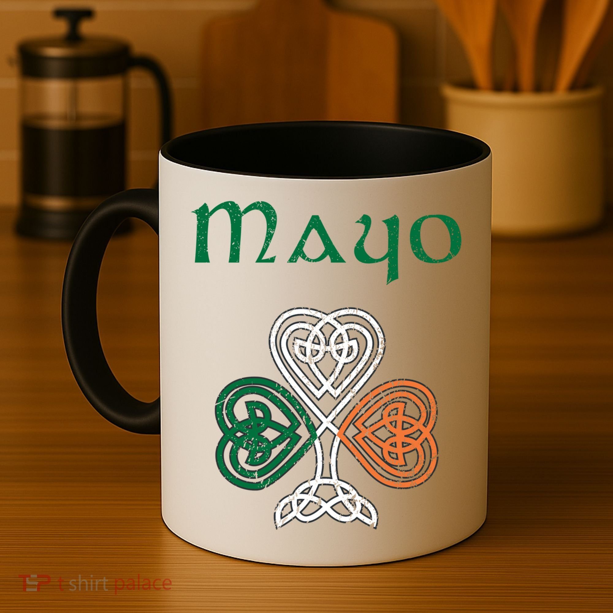 County Mayo Shamrock Ireland Flag Craic And Ceol Gift Coffee Mug