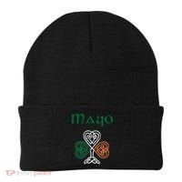 County Mayo Shamrock Ireland Flag Craic And Ceol Gift Beanie thumb 0