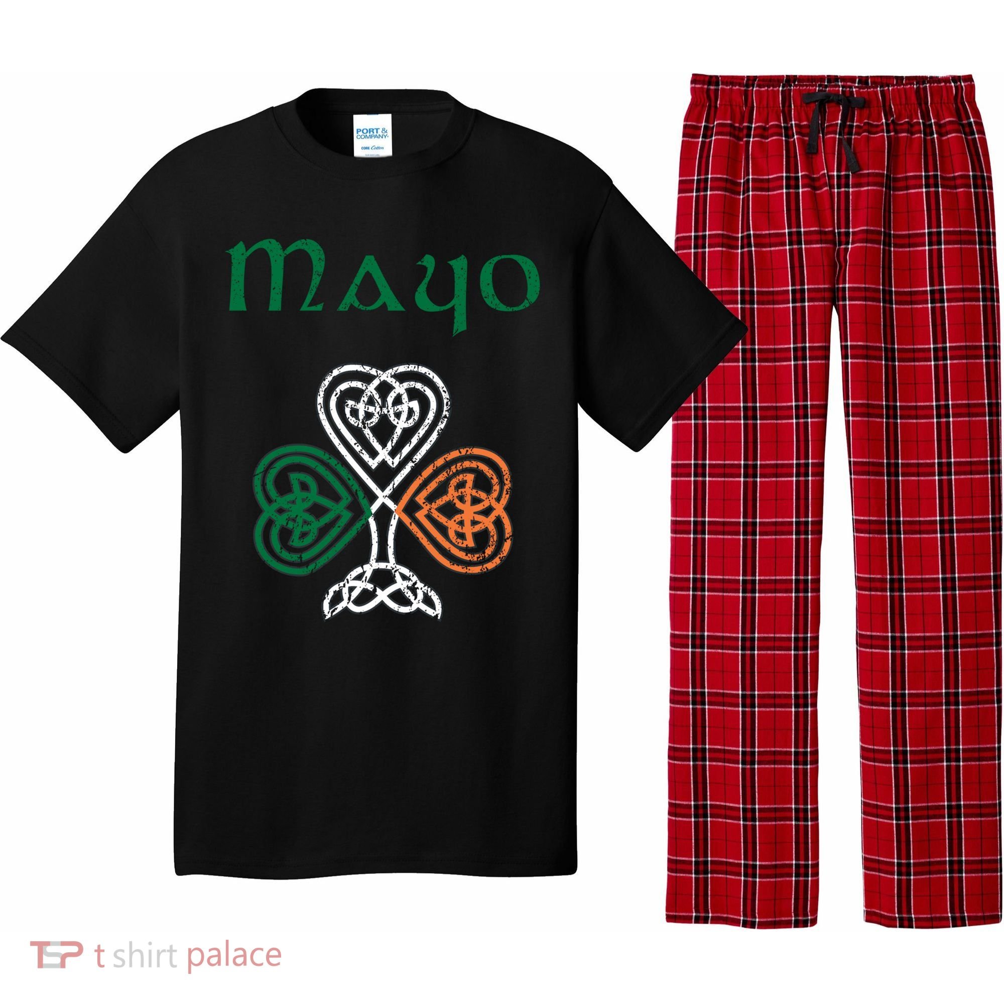 County Mayo Shamrock Ireland Flag Craic And Ceol Gift Pajama Set