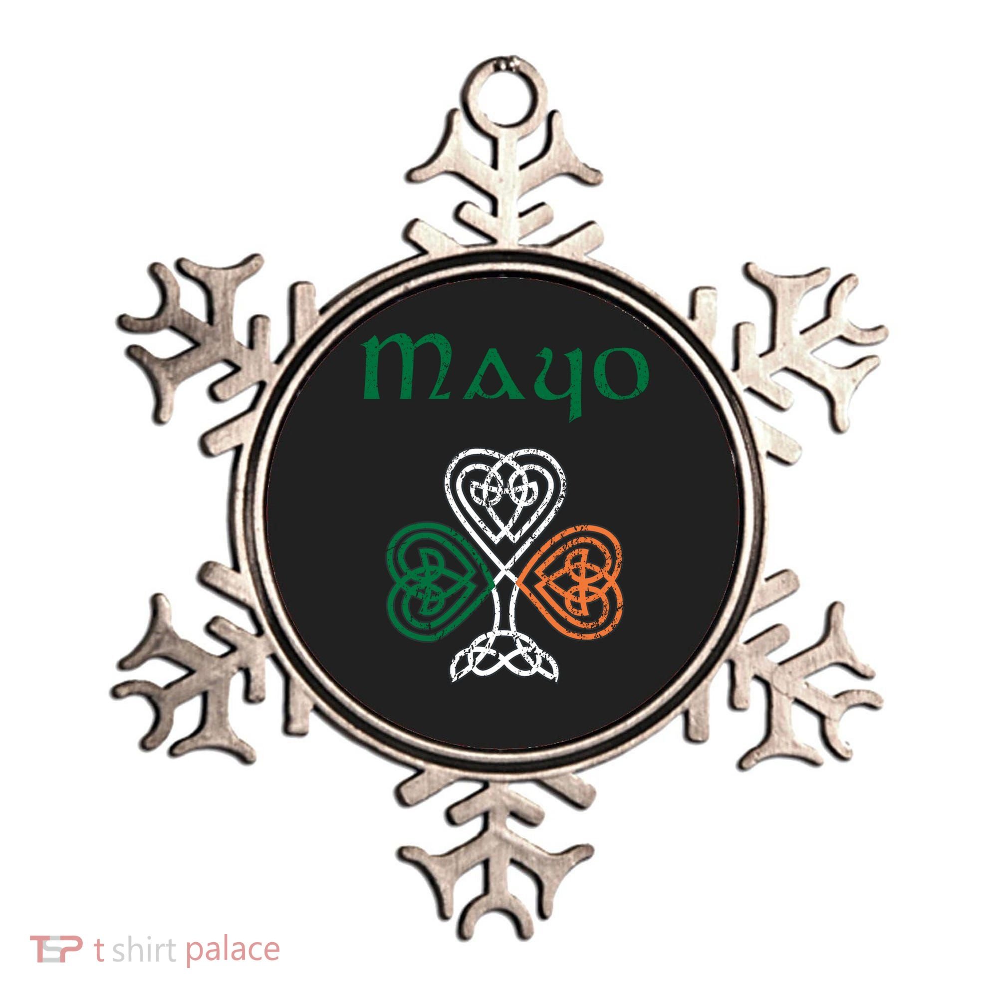 County Mayo Shamrock Ireland Flag Craic And Ceol Gift Ornament