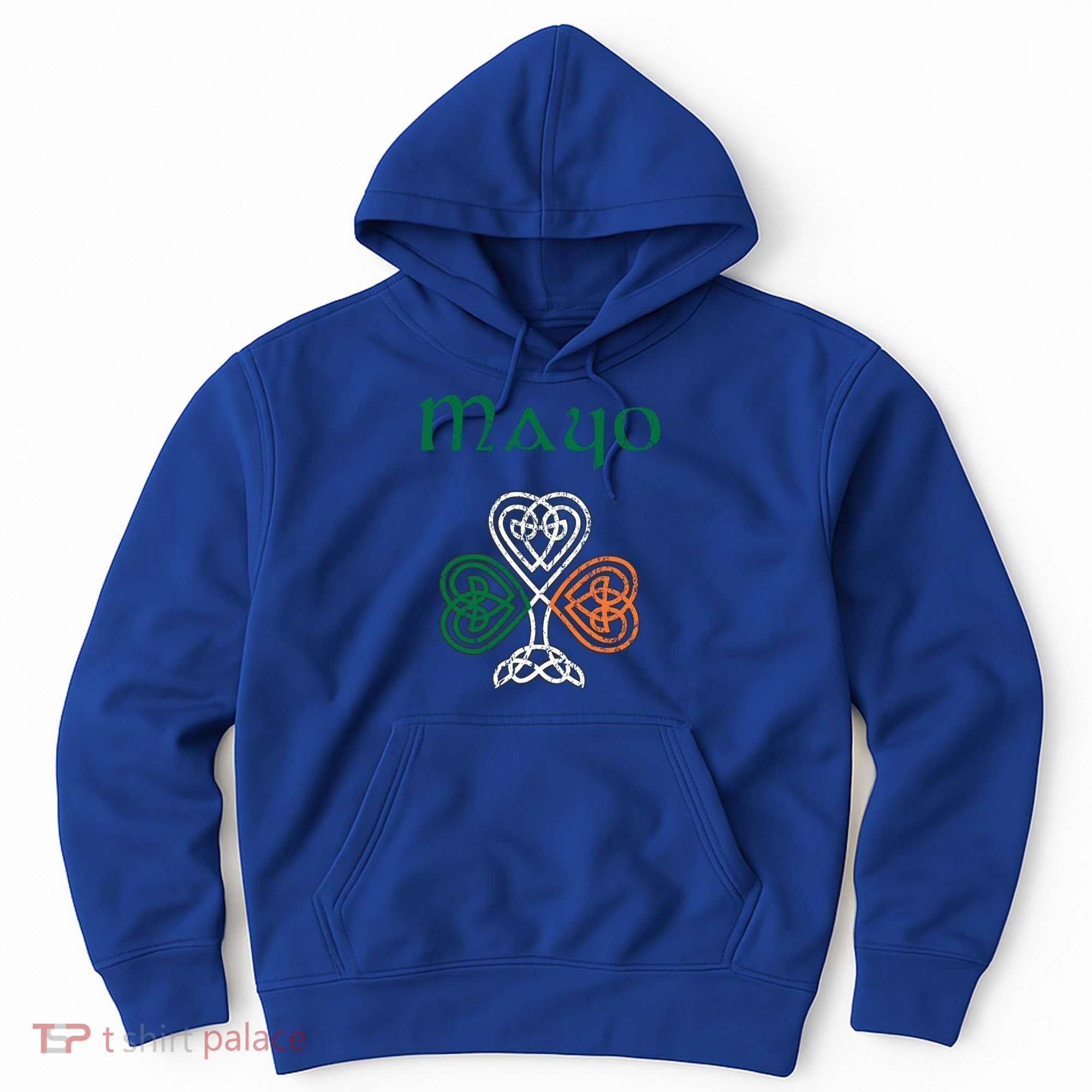 County Mayo Shamrock Ireland Flag Craic And Ceol Gift Hoodie