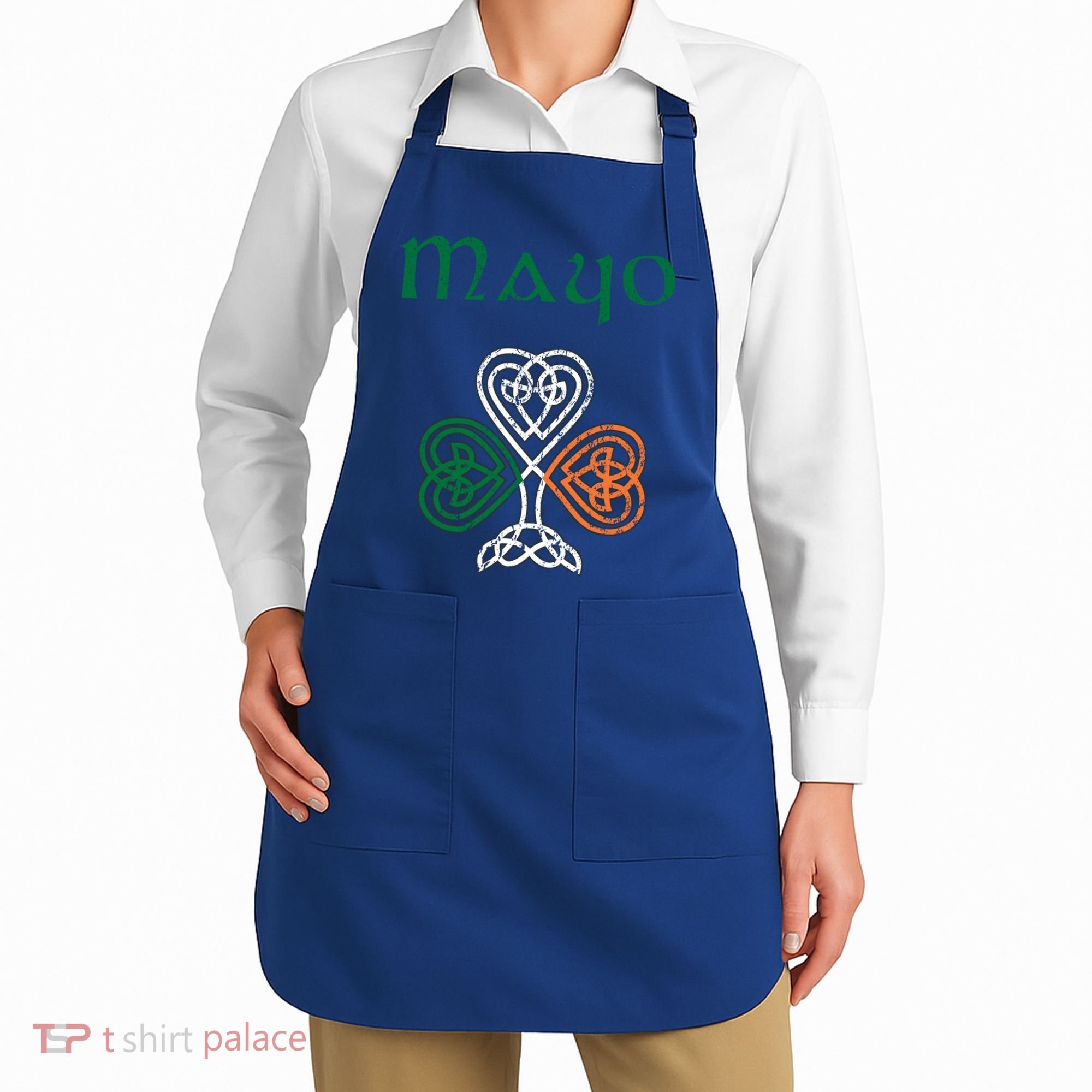 County Mayo Shamrock Ireland Flag Craic And Ceol Gift Apron