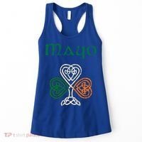 County Mayo Shamrock Ireland Flag Craic And Ceol Gift Women's Tank Top thumb 0