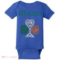 County Mayo Shamrock Ireland Flag Craic And Ceol Gift Baby Bodysuit thumb 0