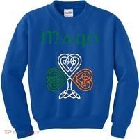 County Mayo Shamrock Ireland Flag Craic And Ceol Gift Kids Sweatshirt thumb 0
