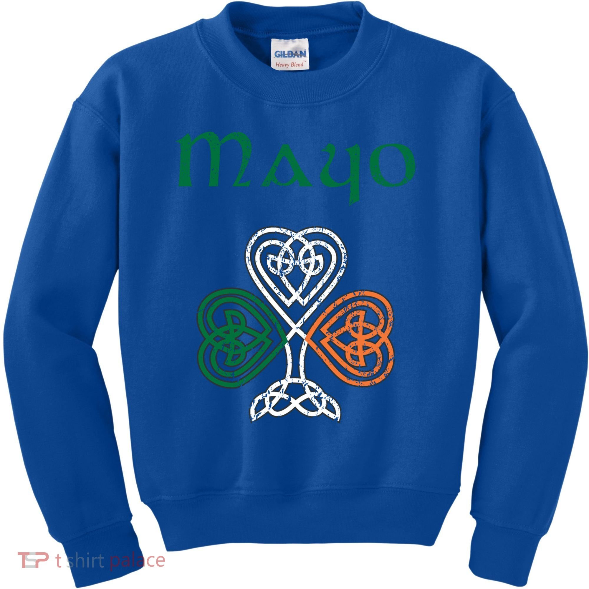 County Mayo Shamrock Ireland Flag Craic And Ceol Gift Kids Sweatshirt
