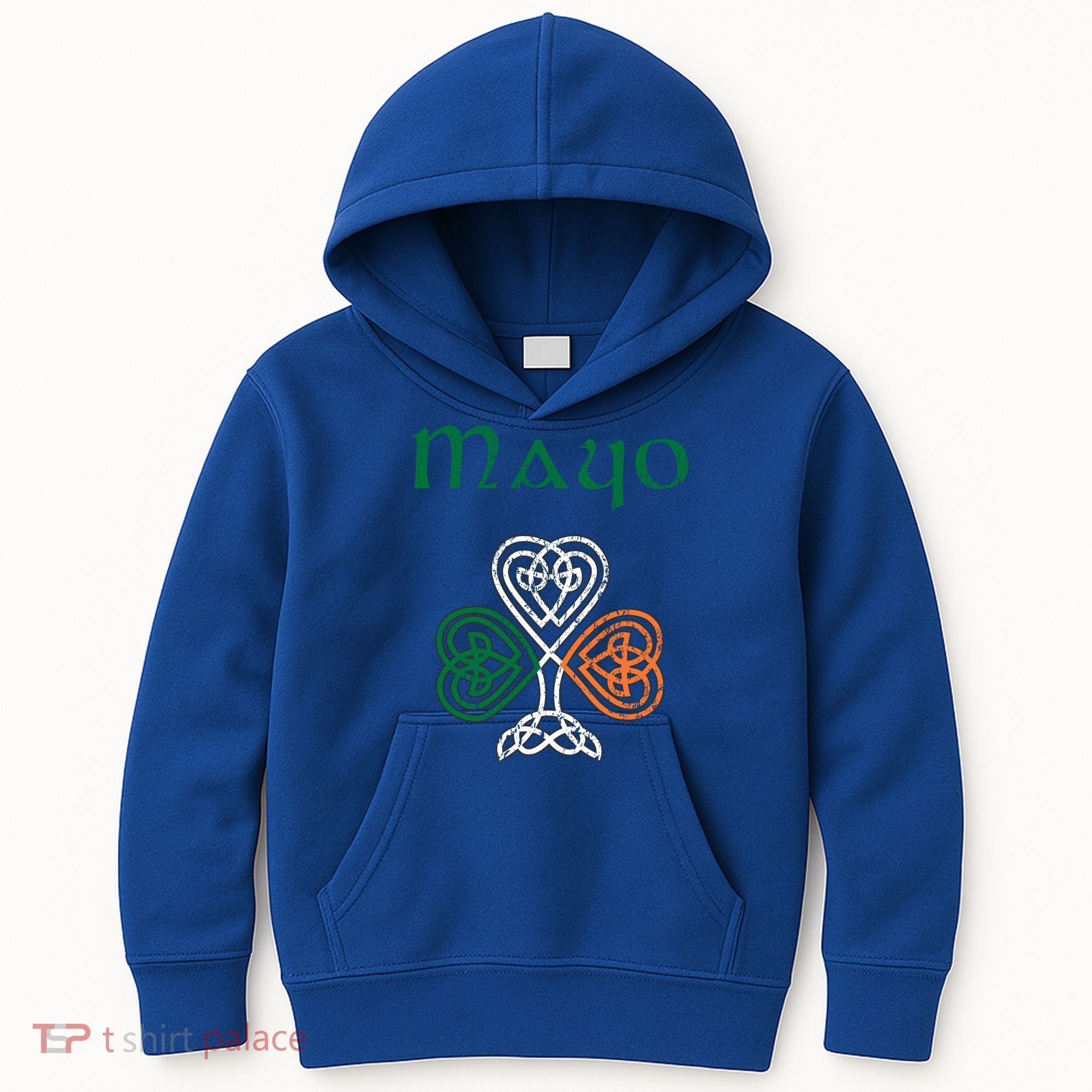 County Mayo Shamrock Ireland Flag Craic And Ceol Gift Kids Hoodie