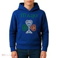 County Mayo Shamrock Ireland Flag Craic And Ceol Gift Kids Hoodie thumb 4
