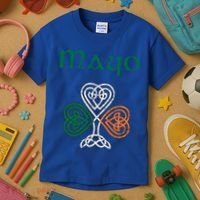 County Mayo Shamrock Ireland Flag Craic And Ceol Gift Kids T-Shirt thumb 3