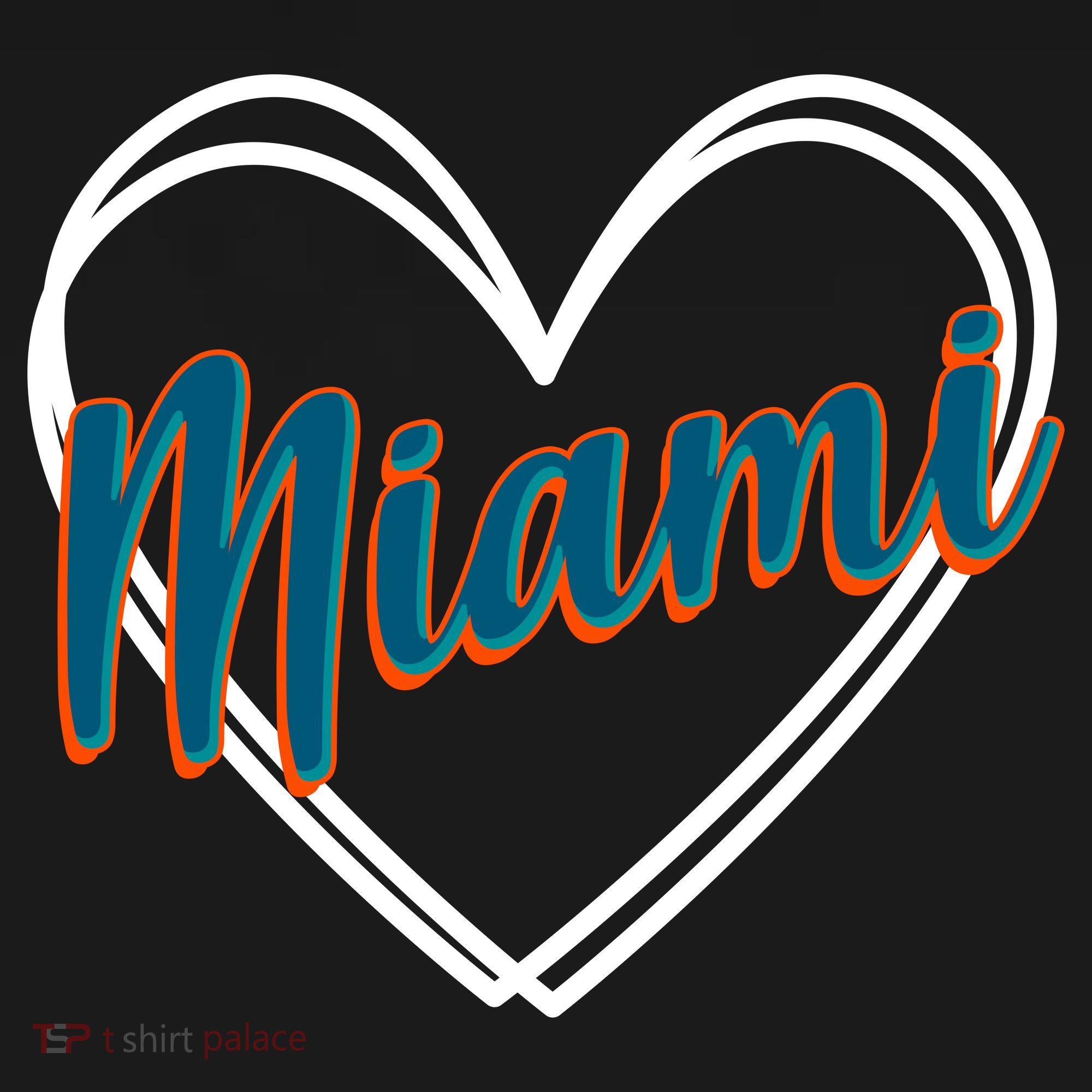 Cute Miami Sports Football Heart Apron