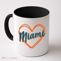 Cute Miami Sports Football Heart Coffee Mug thumb 0