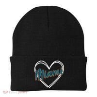 Cute Miami Sports Football Heart Beanie thumb 0