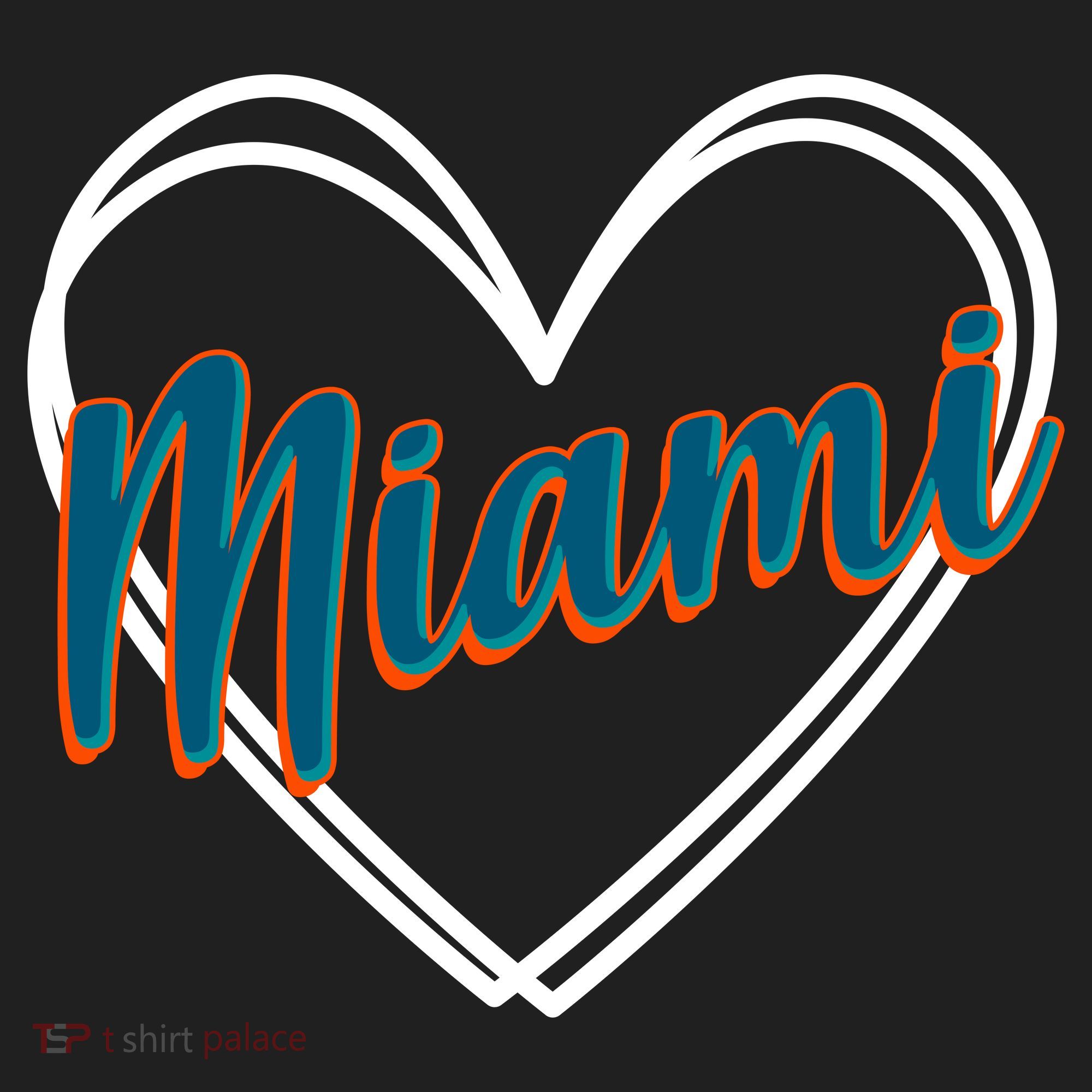 Cute Miami Sports Football Heart Beanie