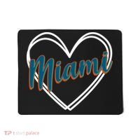 Cute Miami Sports Football Heart Mousepad thumb 0