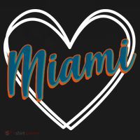 Cute Miami Sports Football Heart Mousepad thumb 1