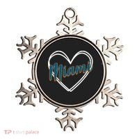 Cute Miami Sports Football Heart Ornament thumb 0