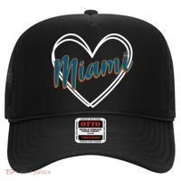 Cute Miami Sports Football Heart Hat thumb 0