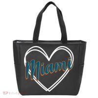 Cute Miami Sports Football Heart Tote Bag thumb 0