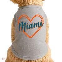 Cute Miami Sports Football Heart Doggie Tank thumb 0