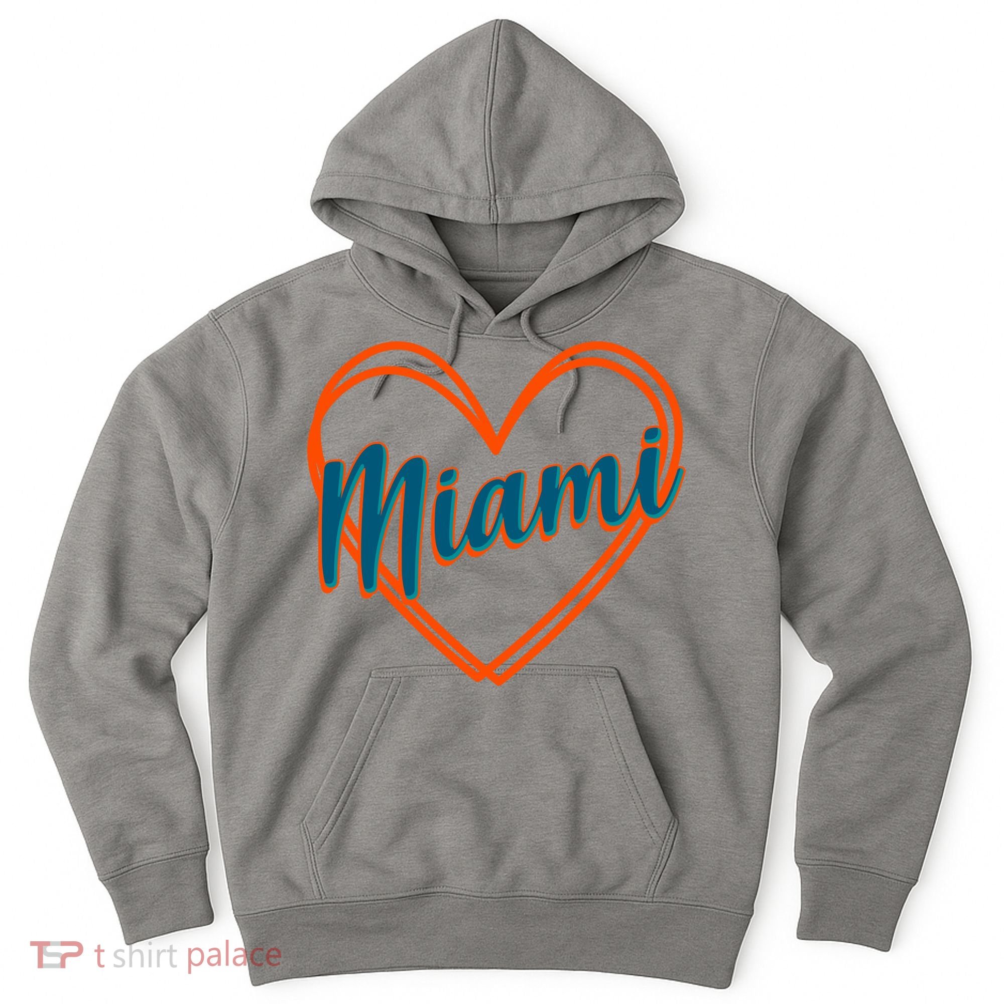 Cute Miami Sports Football Heart Hoodie