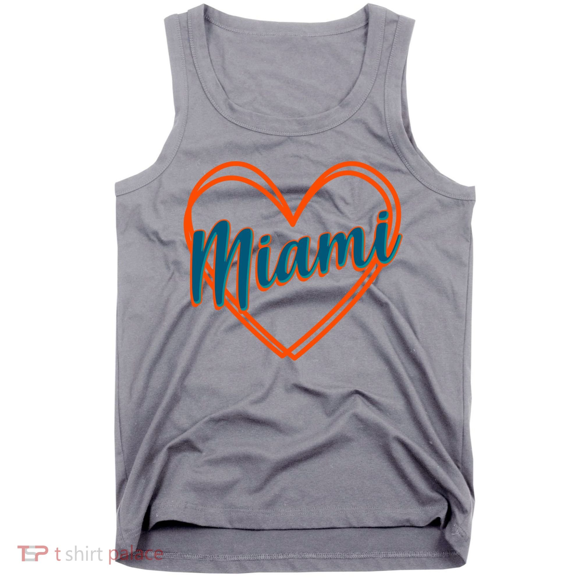 Cute Miami Sports Football Heart Tank Top