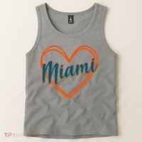 Cute Miami Sports Football Heart Tank Top thumb 2