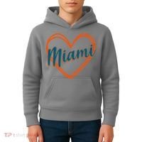 Cute Miami Sports Football Heart Kids Hoodie thumb 4
