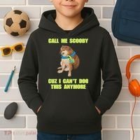 Call Me Scooby Cuz I Cant Doo This Anymore Kids Hoodie thumb 2