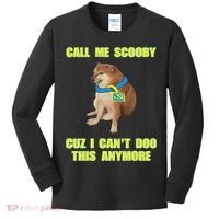 Call Me Scooby Cuz I Cant Doo This Anymore Kids Long Sleeve Shirt thumb 0