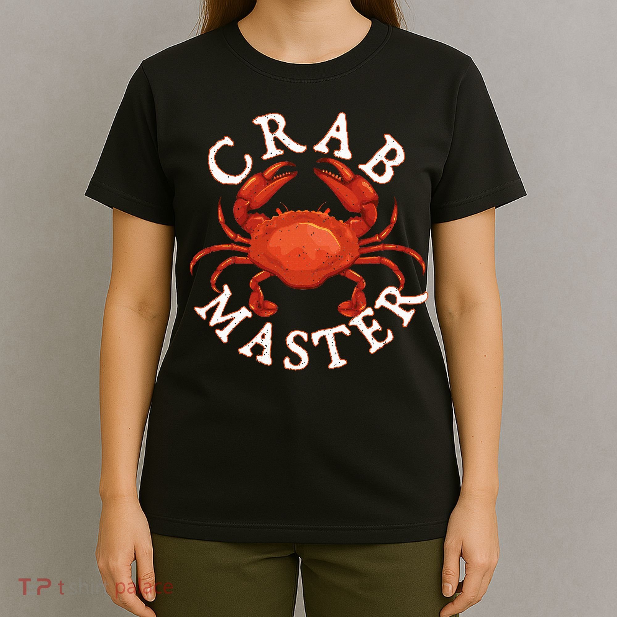 Crab Master Seafood Crustacean Sea Lover Hunting Crabbing T-Shirt