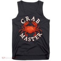 Crab Master Seafood Crustacean Sea Lover Hunting Crabbing Tank Top thumb 0