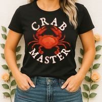 Crab Master Seafood Crustacean Sea Lover Hunting Crabbing Women's T-Shirt thumb 2
