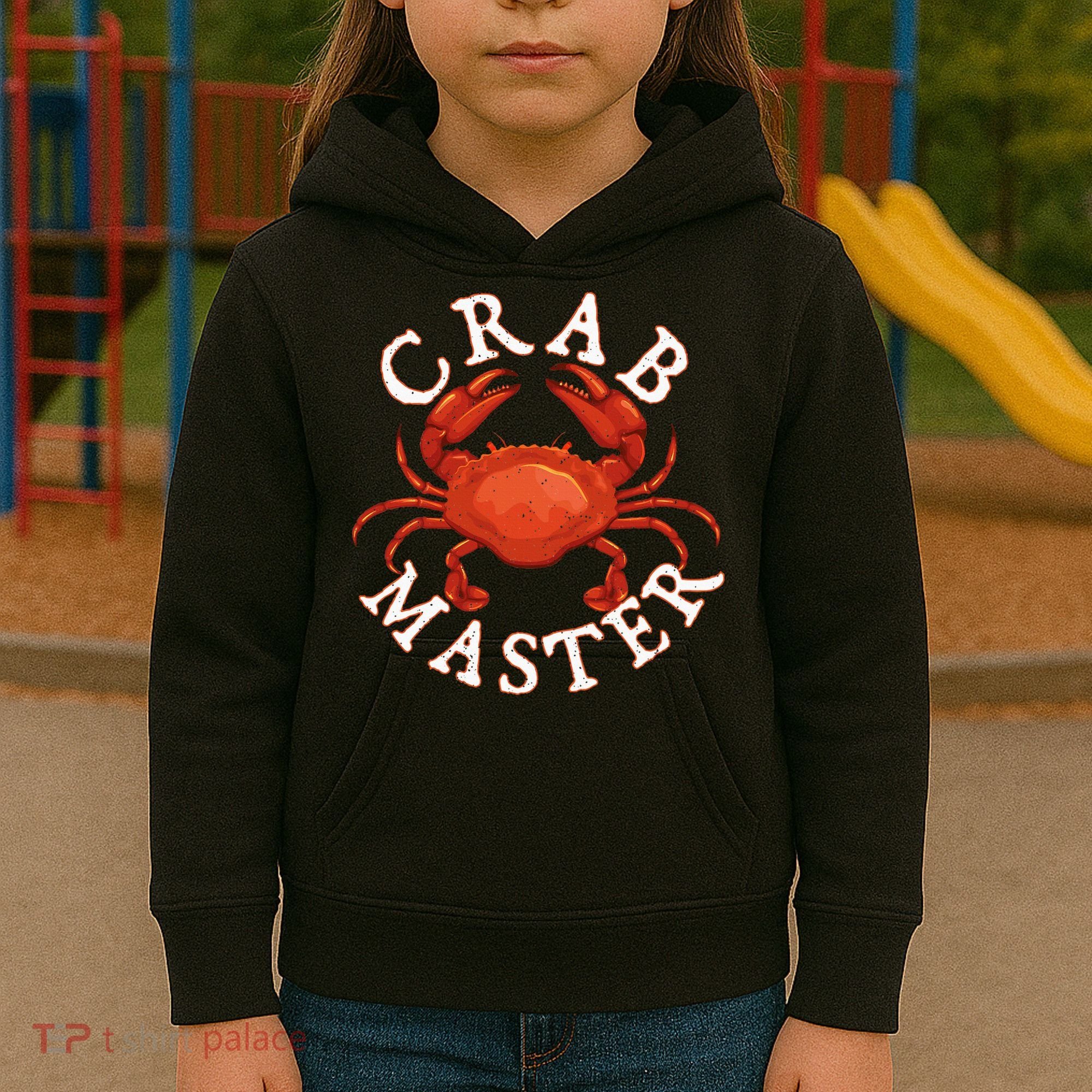 Crab Master Seafood Crustacean Sea Lover Hunting Crabbing Kids Hoodie