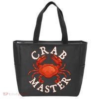 Crab Master Seafood Crustacean Sea Lover Hunting Crabbing Tote Bag thumb 0