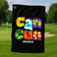 Cancun Mexico Souvenir Gift Spring Break Summer Vacation Golf Towel thumb 1