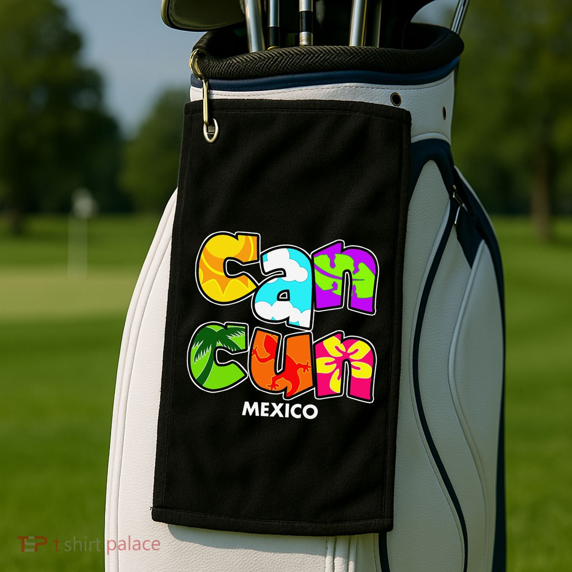 Cancun Mexico Souvenir Gift Spring Break Summer Vacation Golf Towel