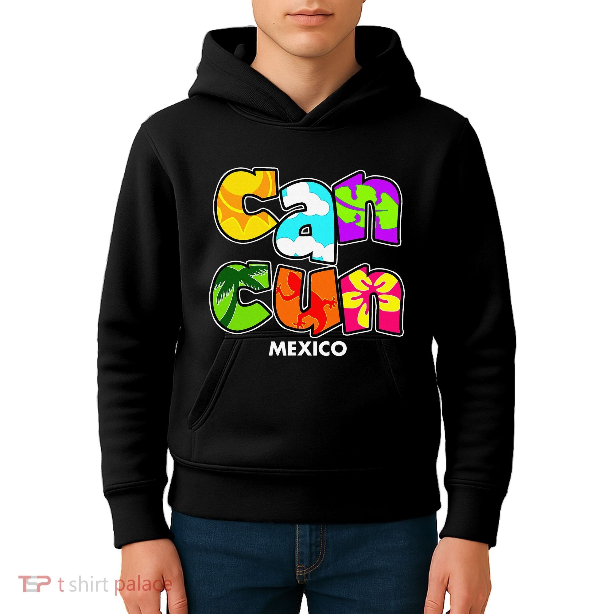 Cancun Mexico Souvenir Gift Spring Break Summer Vacation Kids Hoodie