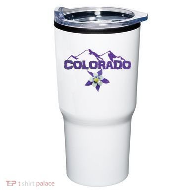 Colorado Mountain Silhouette Columbine State Flower T Tumbler