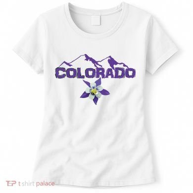 Colorado Mountain Silhouette Columbine State Flower T Women's T-Shirt