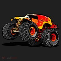 Cool Monster Truck For Trucks Toy Lovers Great Gift Golf Towel thumb 3